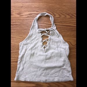 Kendall & Kylie Tie Up Halter Top